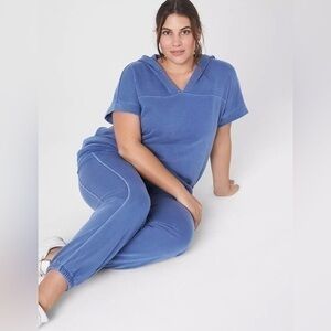 LIVI for Lane Bryant Short-Sleeve Hooded Sweatshirt 22/24